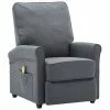 VidaXL Fauteuil de massage Gris foncé Tissu