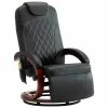 VidaXL Fauteuil de massage TV Noir Similicuir