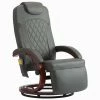 VidaXL Fauteuil de massage TV Gris Similicuir