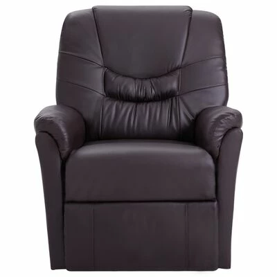 VidaXL Fauteuil inclinable de massage Marron Similicuir 2 VidaXL Fauteuil inclinable de massage Marron Similicuir – Image 2
