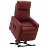 VidaXL Fauteuil inclinable électrique Rouge bordeaux Similicuir