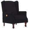 VidaXL Fauteuil inclinable de massage Noir Tissu