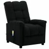 VidaXL Fauteuil inclinable de massage Noir Tissu