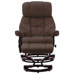 VidaXL Fauteuil de massage inclinable Marron Similicuir et bois courbé -Fauteuils électriques Soldes image 2 289867