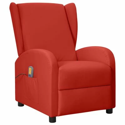 VidaXL Fauteuil inclinable releveur de massage Bordeaux Similicuir 2 VidaXL Fauteuil inclinable releveur de massage Bordeaux Similicuir – Image 2