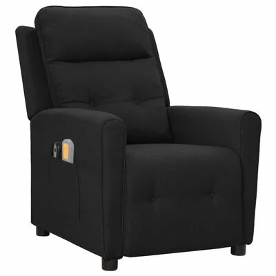 VidaXL Fauteuil électrique de massage Noir Tissu 2 VidaXL Fauteuil électrique de massage Noir Tissu – Image 2