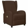 VidaXL Fauteuil de massage électrique à oreilles Marron Similicuir