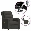 VidaXL Fauteuil électrique de massage Gris foncé Velours