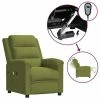 VidaXL Fauteuil électrique de massage Vert clair Velours