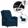 VidaXL Fauteuil électrique de massage Bleu Velours