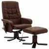 VidaXL Fauteuil de massage inclinable et repose-pied Marron Similicuir