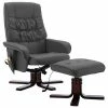 VidaXL Fauteuil de massage inclinable et repose-pied Gris Similicuir