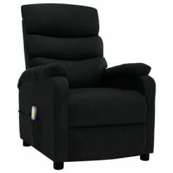 VidaXL Fauteuil inclinable de massage Noir Tissu