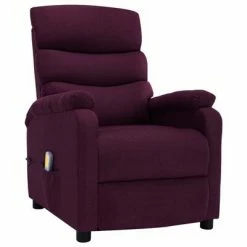 VidaXL Fauteuil inclinable de massage Violet Tissu