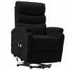VidaXL Fauteuil inclinable de massage Noir Similicuir