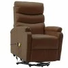 VidaXL Fauteuil inclinable de massage Marron Similicuir