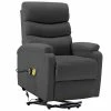 VidaXL Fauteuil inclinable de massage Anthracite Similicuir