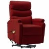 VidaXL Fauteuil inclinable de massage Rouge bordeaux Similicuir