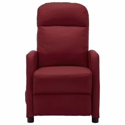 VidaXL Fauteuil de massage inclinable Rouge bordeaux Similicuir 2 VidaXL Fauteuil de massage inclinable Rouge bordeaux Similicuir – Image 2