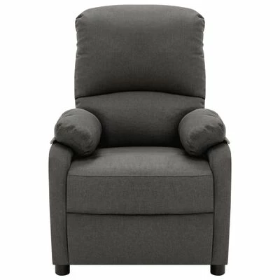 VidaXL Fauteuil de massage inclinable Gris foncé Tissu 2 VidaXL Fauteuil de massage inclinable Gris foncé Tissu – Image 2