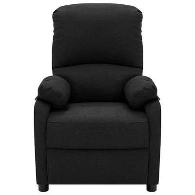 VidaXL Fauteuil de massage inclinable Noir Tissu 2 VidaXL Fauteuil de massage inclinable Noir Tissu – Image 2