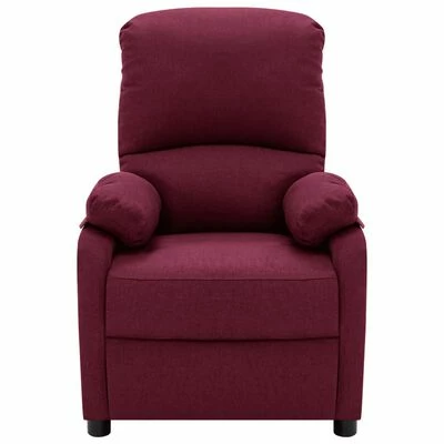 VidaXL Fauteuil de massage inclinable Violet Tissu 2 VidaXL Fauteuil de massage inclinable Violet Tissu – Image 2