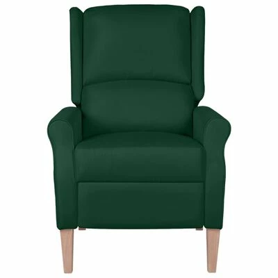 VidaXL Fauteuil de massage inclinable Vert foncé Tissu 2 VidaXL Fauteuil de massage inclinable Vert foncé Tissu – Image 2