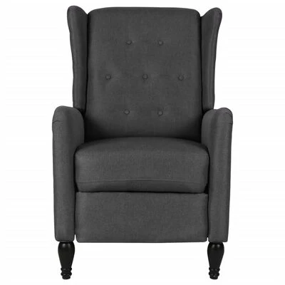 VidaXL Fauteuil de massage inclinable Gris foncé Tissu 2 VidaXL Fauteuil de massage inclinable Gris foncé Tissu – Image 2