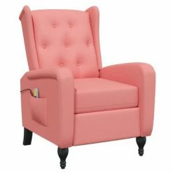 VidaXL Fauteuil de massage inclinable Rose Velours