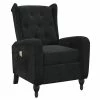 VidaXL Fauteuil de massage inclinable Noir Velours
