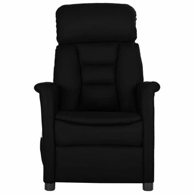 VidaXL Fauteuil de massage inclinable Noir Similicuir 2 VidaXL Fauteuil de massage inclinable Noir Similicuir – Image 2