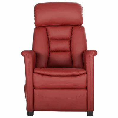VidaXL Fauteuil de massage inclinable Rouge bordeaux Similicuir 2 VidaXL Fauteuil de massage inclinable Rouge bordeaux Similicuir – Image 2