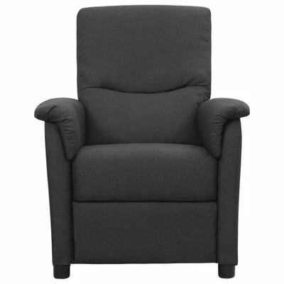 VidaXL Fauteuil de massage inclinable Gris foncé Tissu 2 VidaXL Fauteuil de massage inclinable Gris foncé Tissu – Image 2