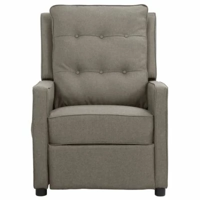 VidaXL Fauteuil de massage inclinable Gris clair Tissu 2 VidaXL Fauteuil de massage inclinable Gris clair Tissu – Image 2