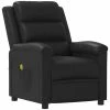 VidaXL Fauteuil de massage inclinable Noir Similicuir