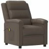 VidaXL Fauteuil de massage inclinable Gris Similicuir