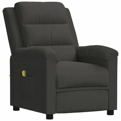 VidaXL Fauteuil de massage inclinable Gris foncé Velours 1 VidaXL Fauteuil de massage inclinable Gris foncé Velours