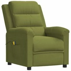 VidaXL Fauteuil de massage inclinable Vert clair Velours