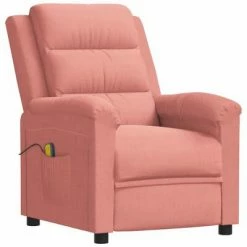 VidaXL Fauteuil de massage inclinable Rose Velours