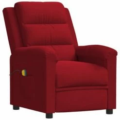 VidaXL Fauteuil de massage inclinable Rouge bordeaux Velours