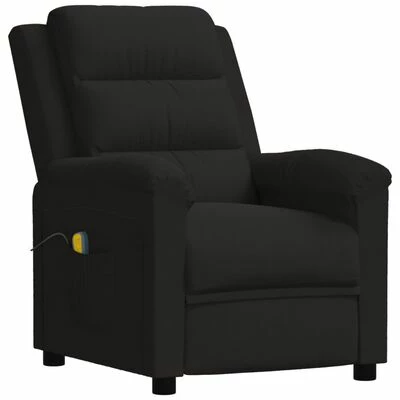 VidaXL Fauteuil de massage inclinable Noir Velours 1 VidaXL Fauteuil de massage inclinable Noir Velours