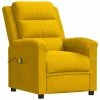 VidaXL Fauteuil de massage inclinable Jaune Velours