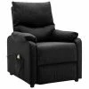 VidaXL Fauteuil de massage inclinable Noir Tissu