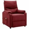 VidaXL Fauteuil de massage inclinable Rouge bordeaux Tissu