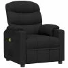 VidaXL Fauteuil de massage inclinable Noir Tissu