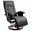 VidaXL Fauteuil de massage Noir Similicuir