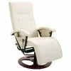 VidaXL Fauteuil de massage Blanc crème Similicuir