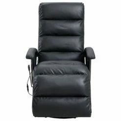 VidaXL Fauteuil de massage TV Noir Similicuir -Fauteuils électriques Soldes image 3 248481