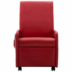 VidaXL Fauteuil de massage Rouge Similicuir -Fauteuils électriques Soldes image 3 248640
