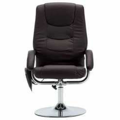 VidaXL Fauteuil de massage avec repose-pied Marron Similicuir -Fauteuils électriques Soldes image 3 248661